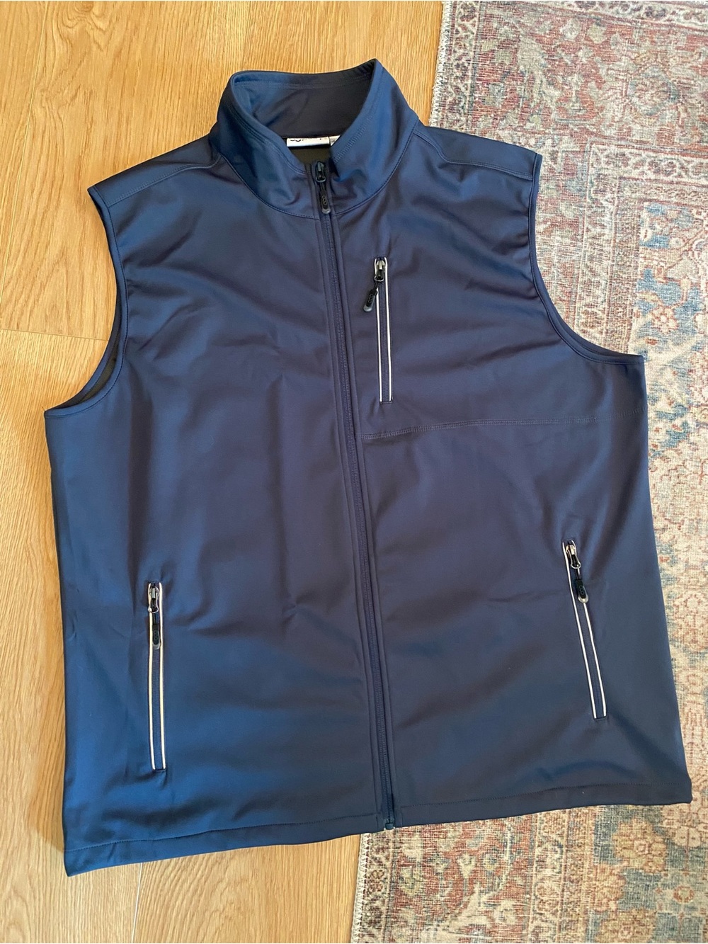 33,000ft Men’s XXL Windproof Lightweight Golf Vest Navy Full Zip Outdoor Hiking